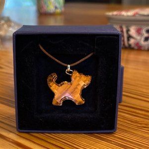 BNIB Swarovski cat shaped pendent necklace